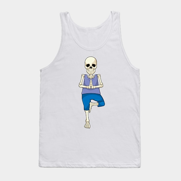 Skeleton at Yoga Stretching Tank Top by Markus Schnabel